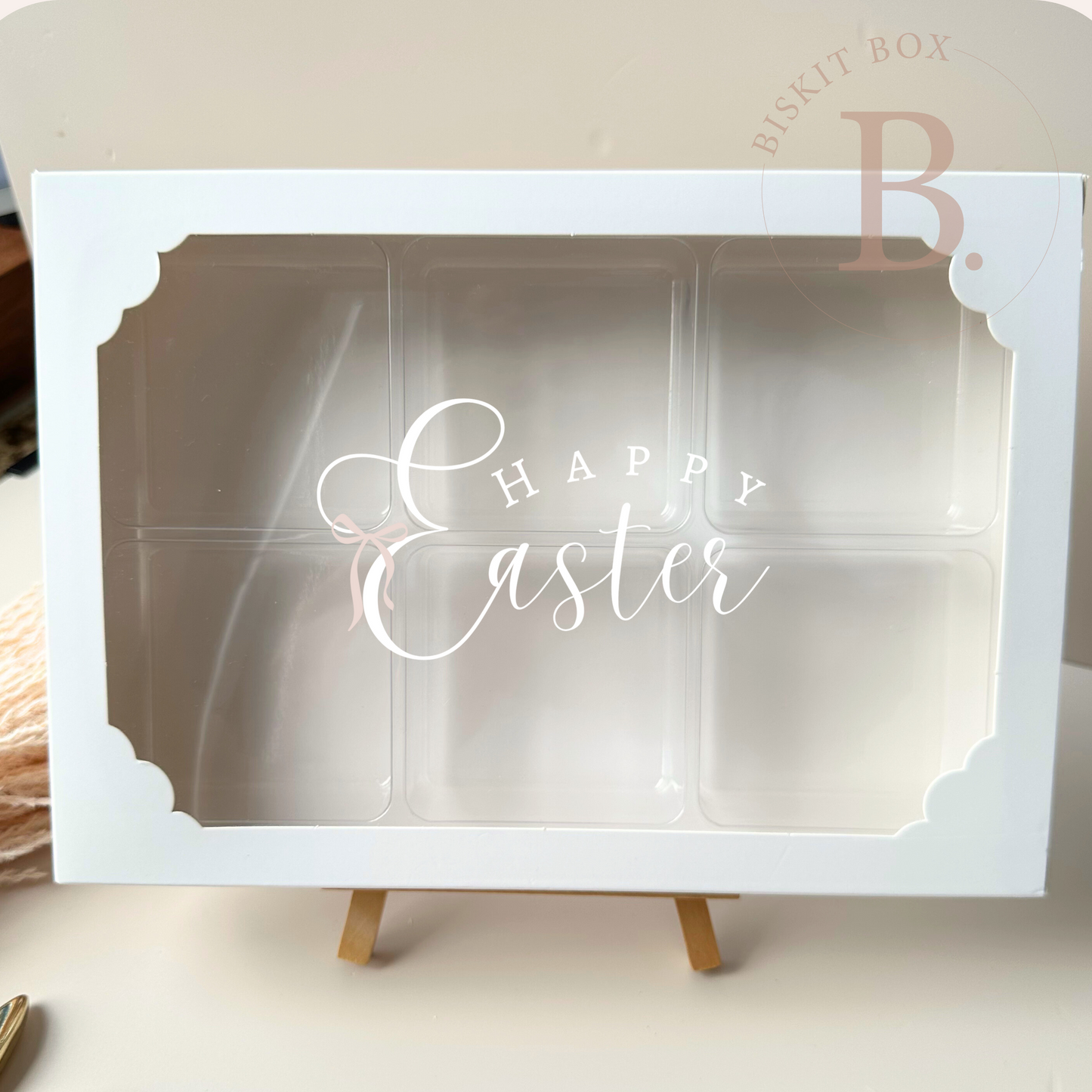 6 Minis Cookie Box (5pk or 10pk) - WHITE with plastic insert