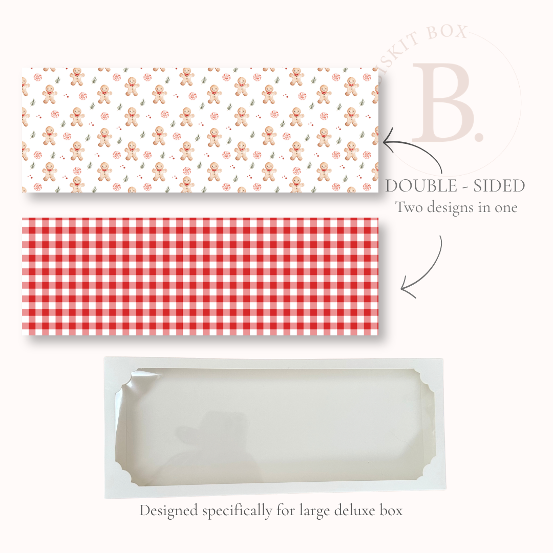 Christmas Print Box Backer - Large Deluxe Box- 12pk
