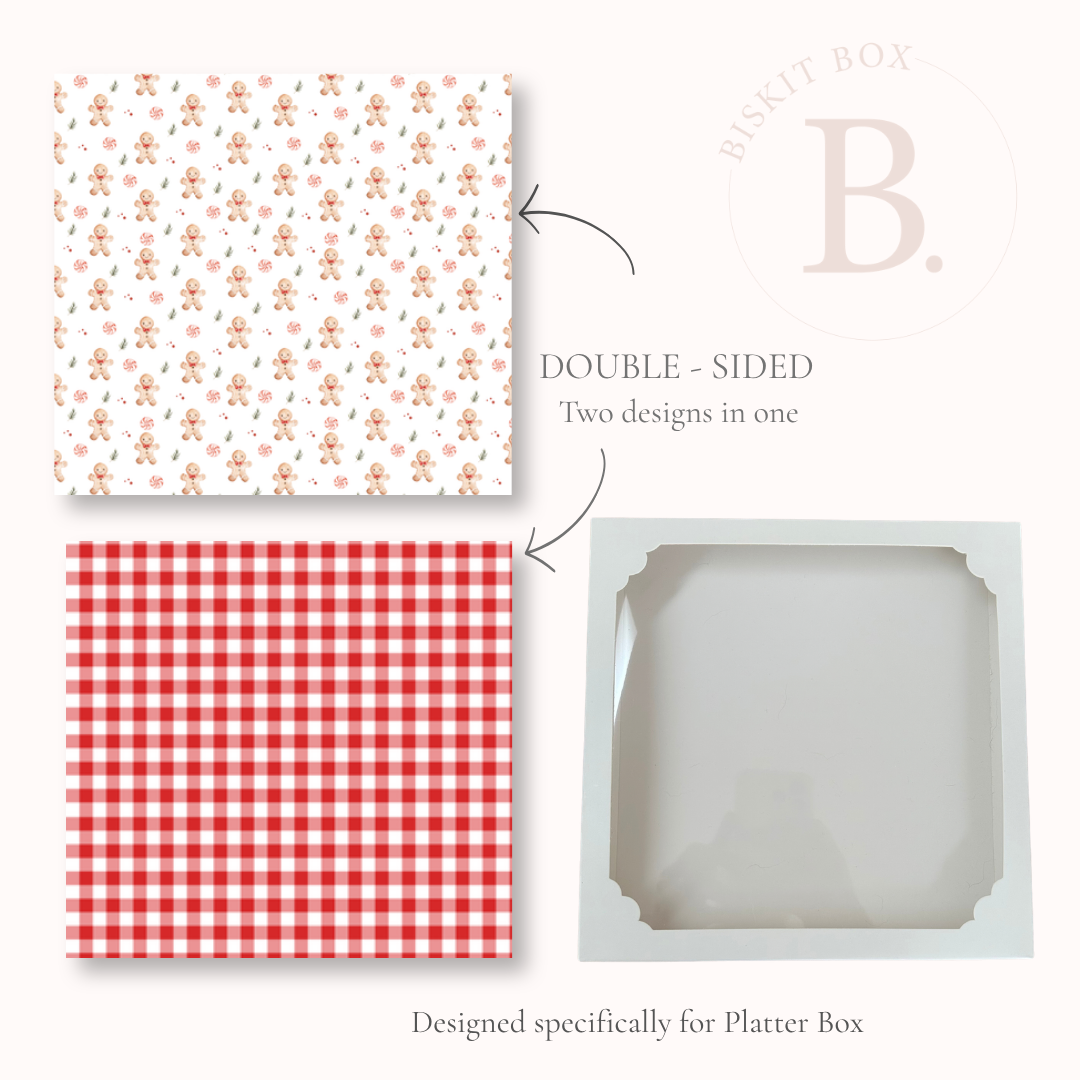 Christmas Print Box Backer - Platter Box- 12pk