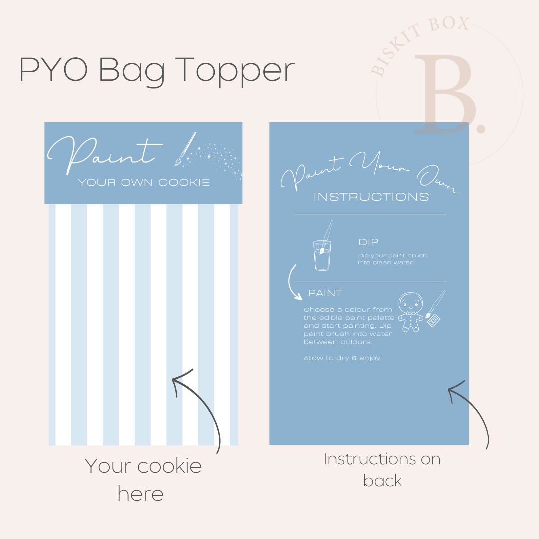 Blue 'Paint Your Own' Bag Toppers - 25 pack