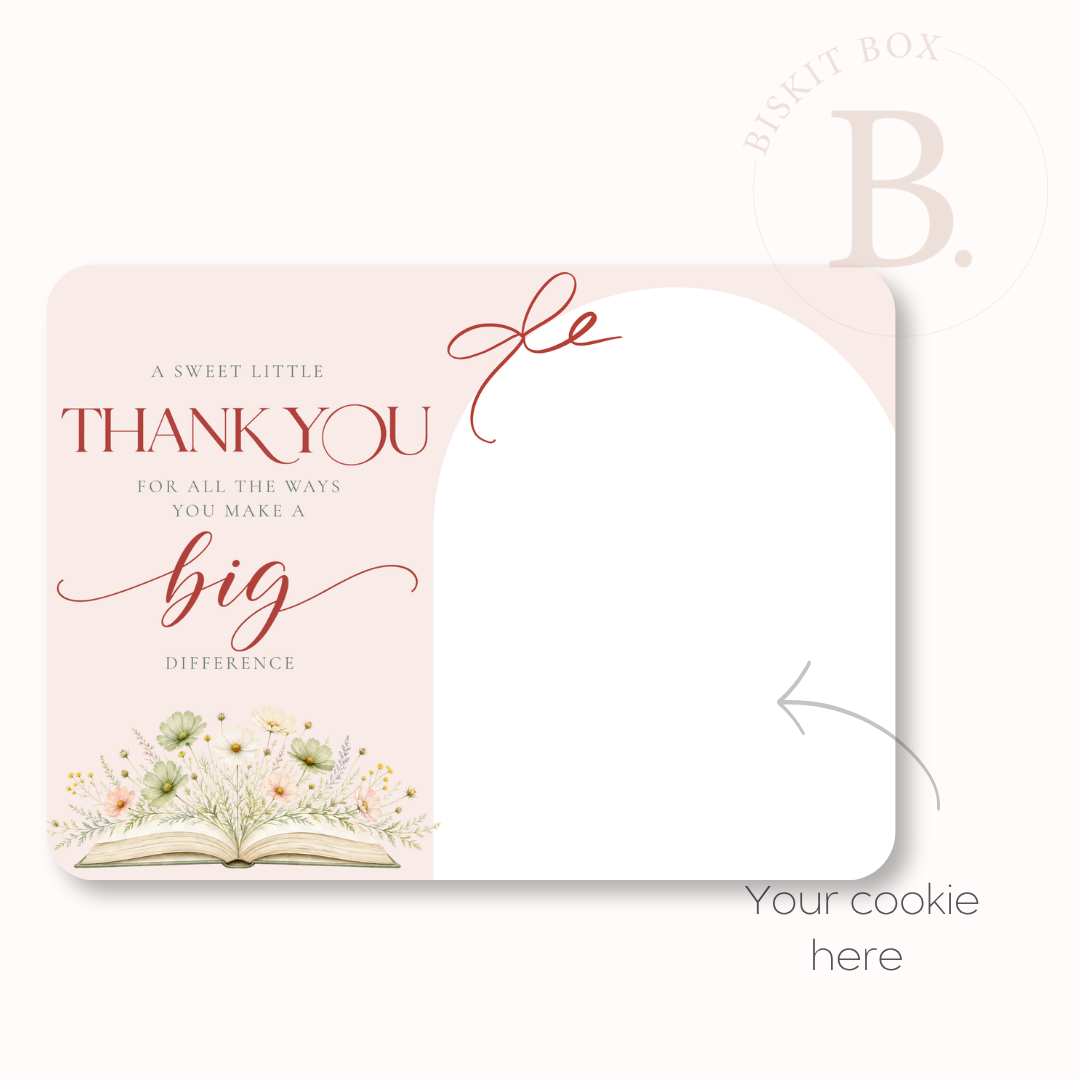 Teacher Thankyou Cookie Card- 25pk