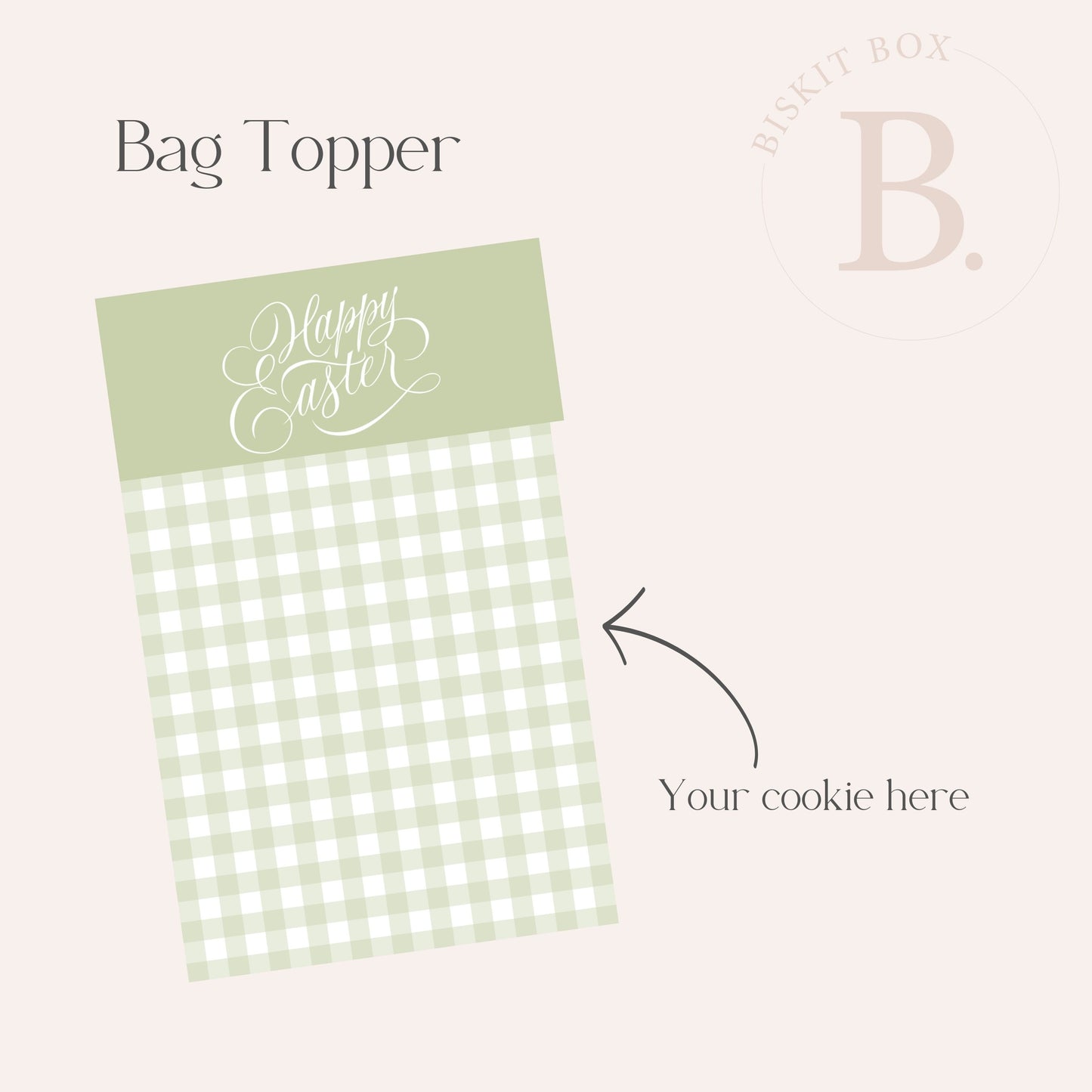 Happy Easter Bag Toppers - 25 pack - Green