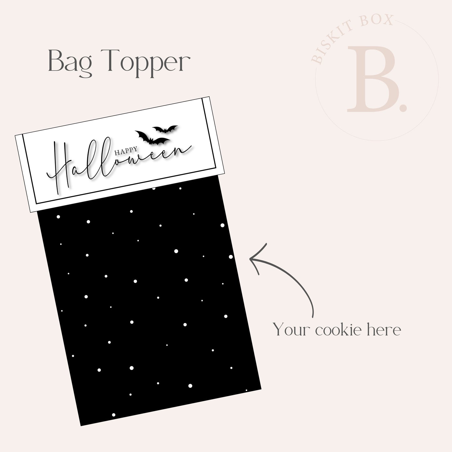 'Halloween' Bag Topper - Black (25pack)