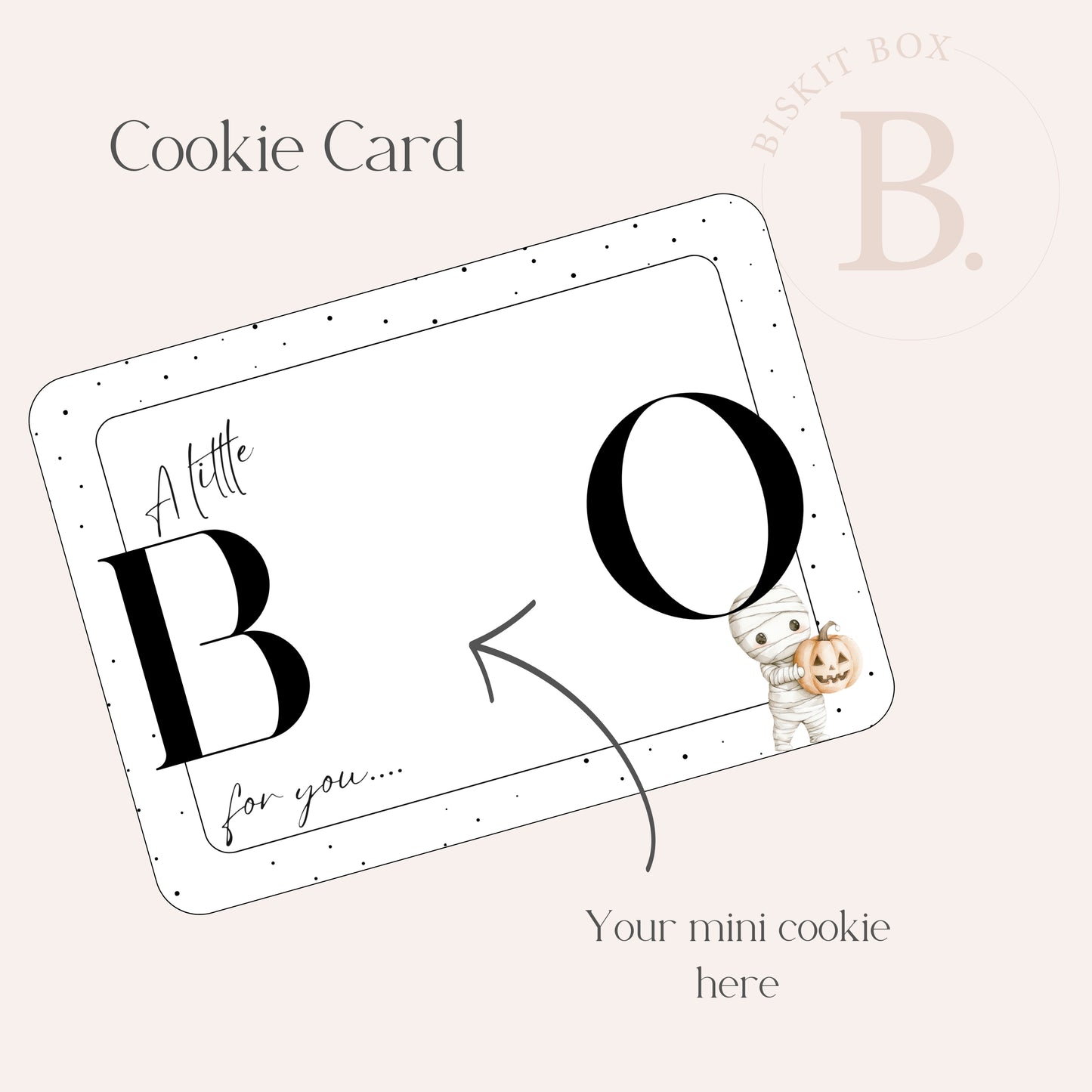 Halloween 'Little Boo' Cookie Card - 25pk