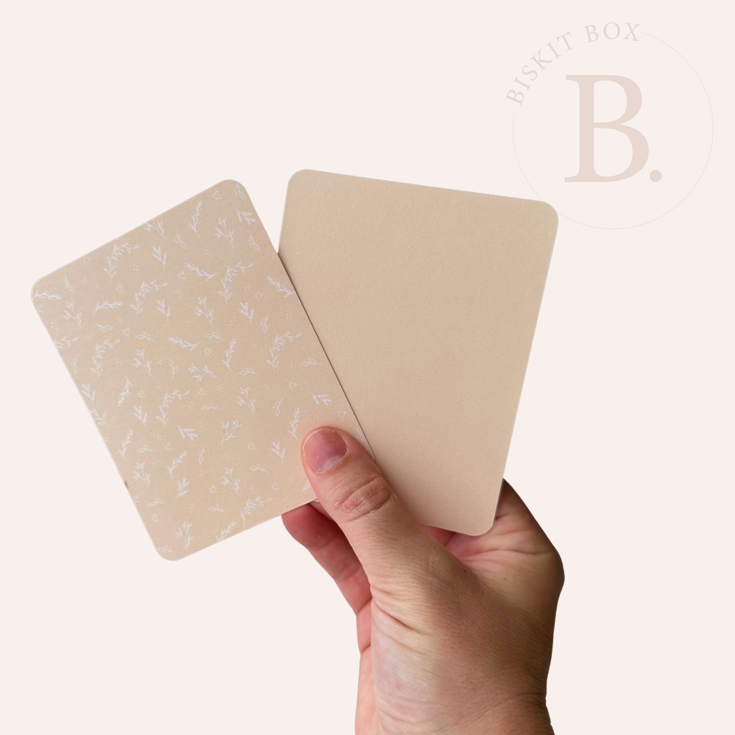 Peach Floral Grease Resistant Cookie Boards - Pack 25 - 90mm x 120mm