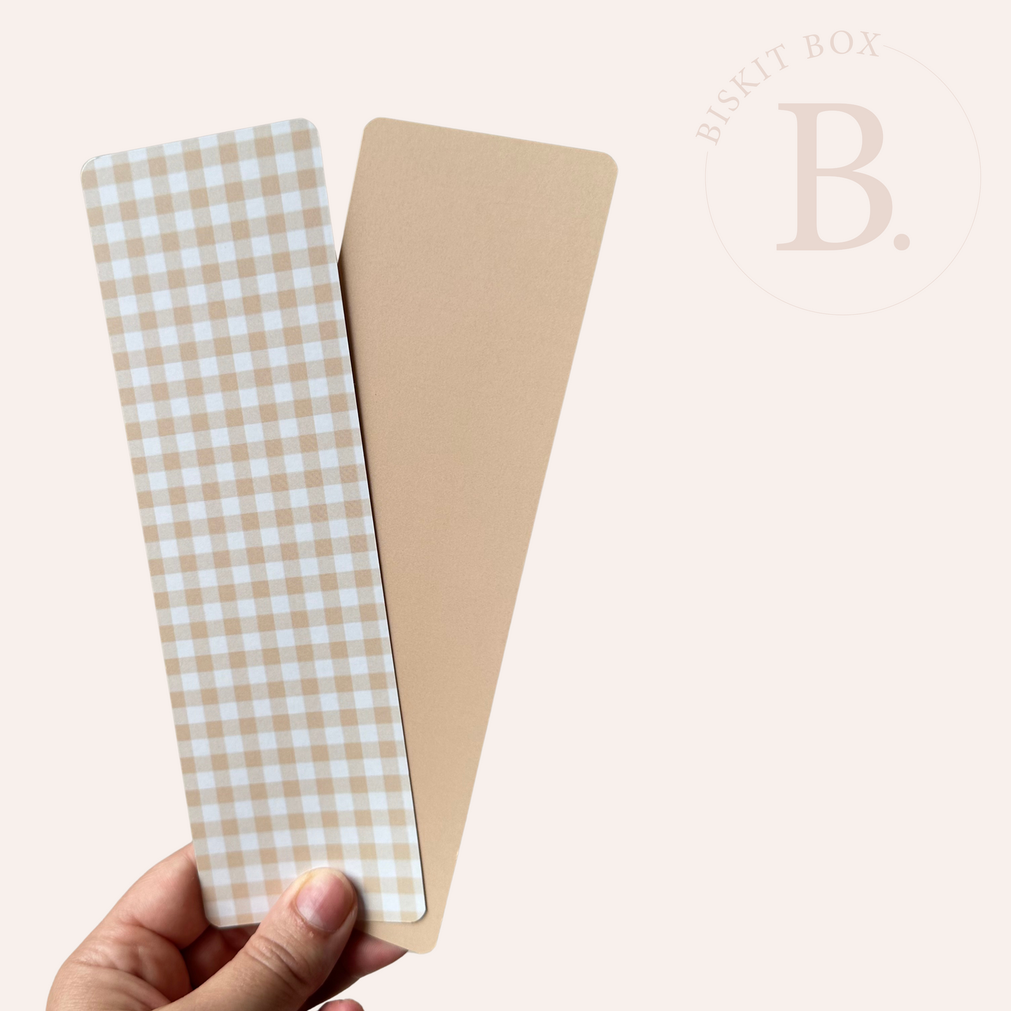 Grease Resistant Cookie Boards - Pack 25 - 65mm x 220mm (Natural Gingham)