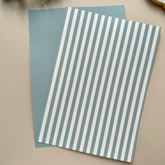BLUE (FATHERS DAY) & WHITE STRIPE - A4 SHEET Grease Resistant