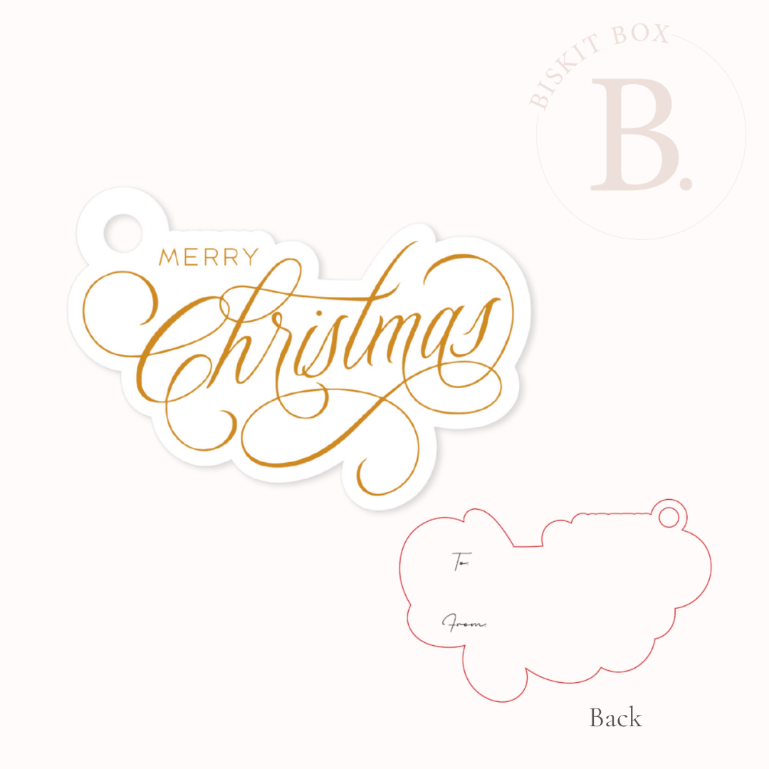 Merry Christmas Dye Cut - Gift Tag - 25pk