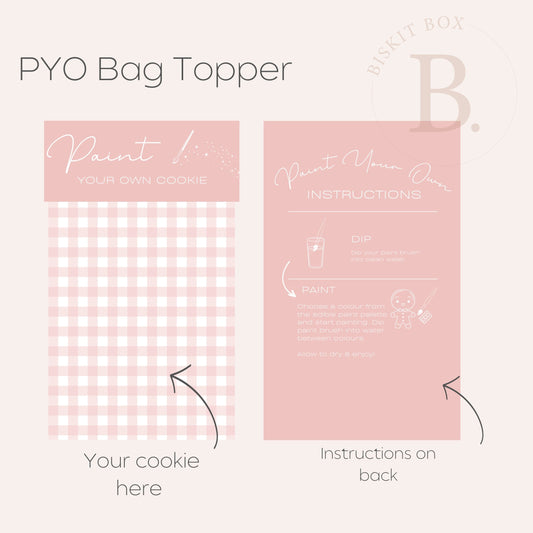 Pink 'Paint Your Own' Bag Toppers - 25 pack