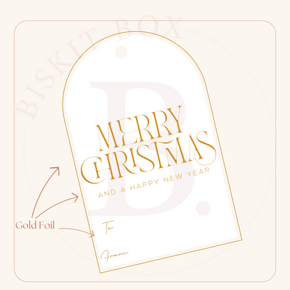 Christmas Gold Foil Gift Tags - 25 pk - 4 variations