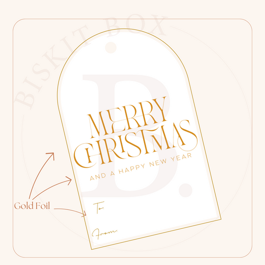 Christmas Gold Foil Gift Tags - 25 pk - 4 variations