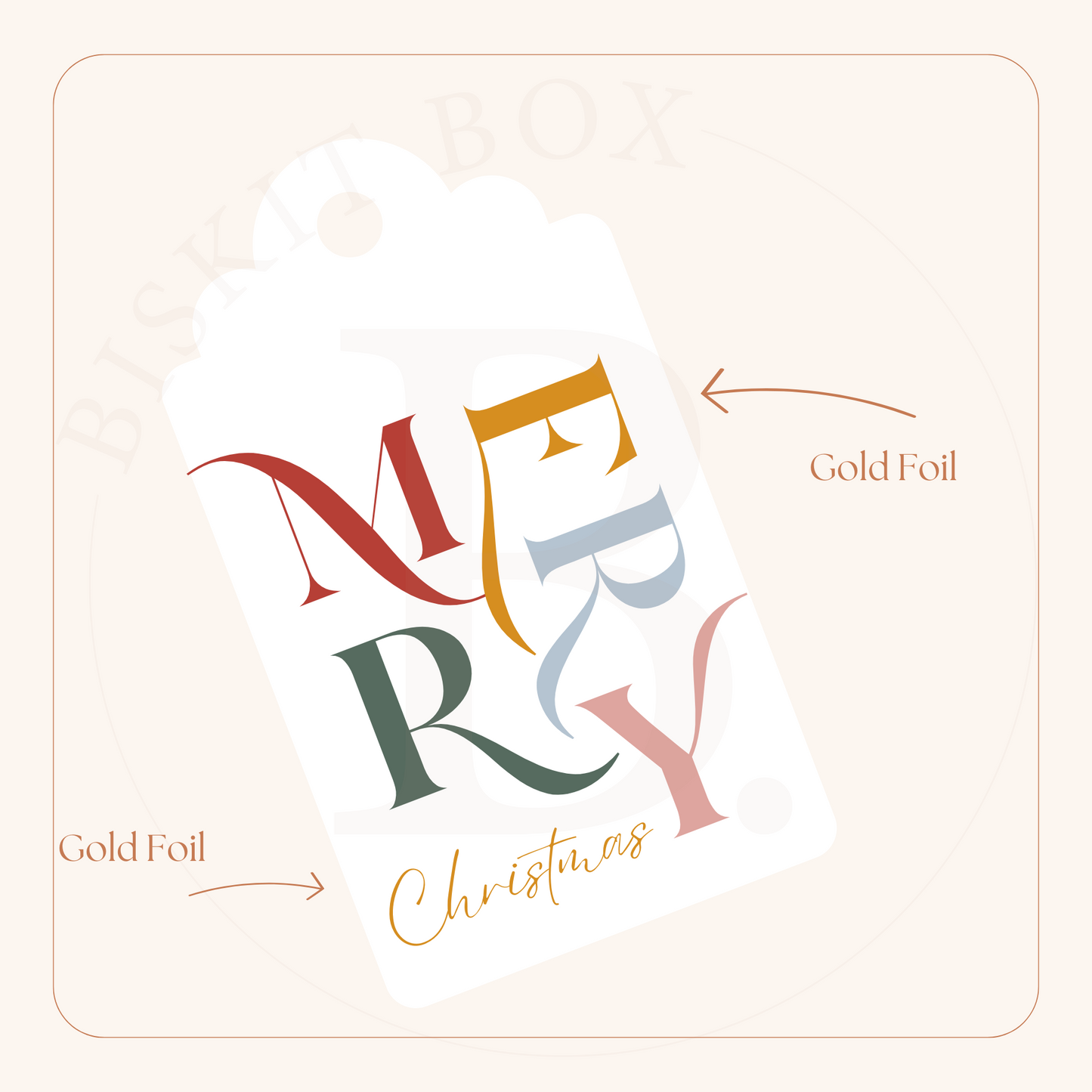 Christmas Gold Foil Gift Tags - 25 pk - 4 variations