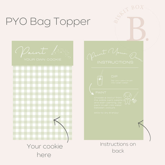 Green'Paint Your Own' Bag Toppers - 25 pack