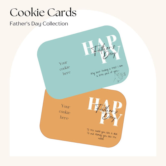 Happy Father's Day Cookie Card -25pk - 2 Colours available