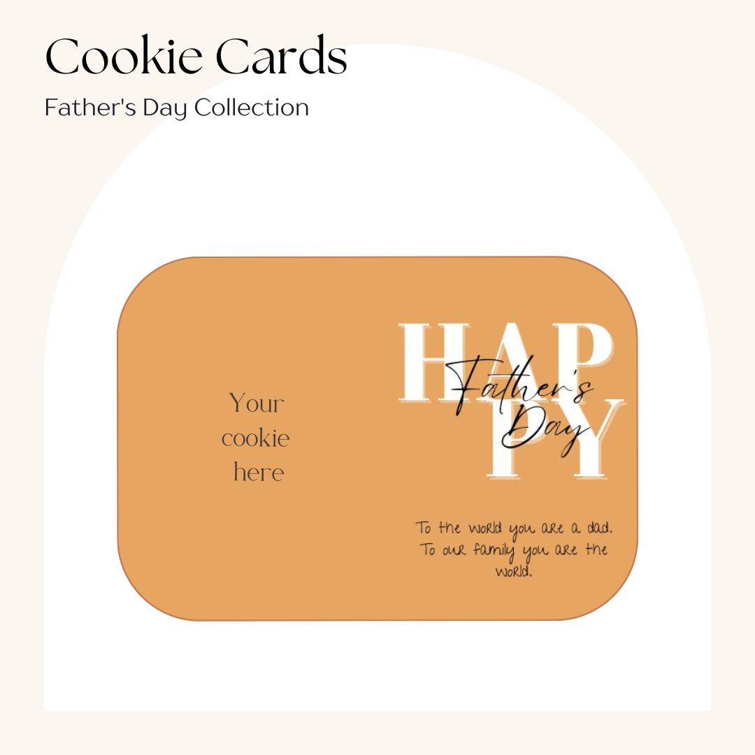 Happy Father's Day Cookie Card -25pk - 2 Colours available