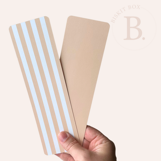 Grease Resistant Cookie Boards - Pack 25 - 65mm x 220mm (Natural Stripe)