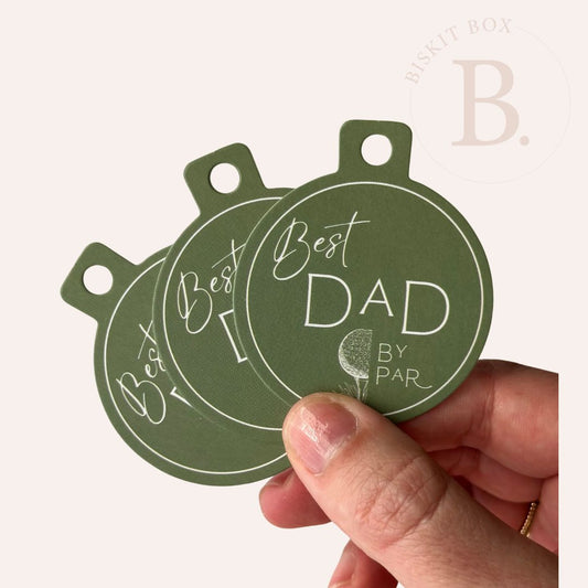 Best Dad by Par Gift Tag - 25 pk - Green