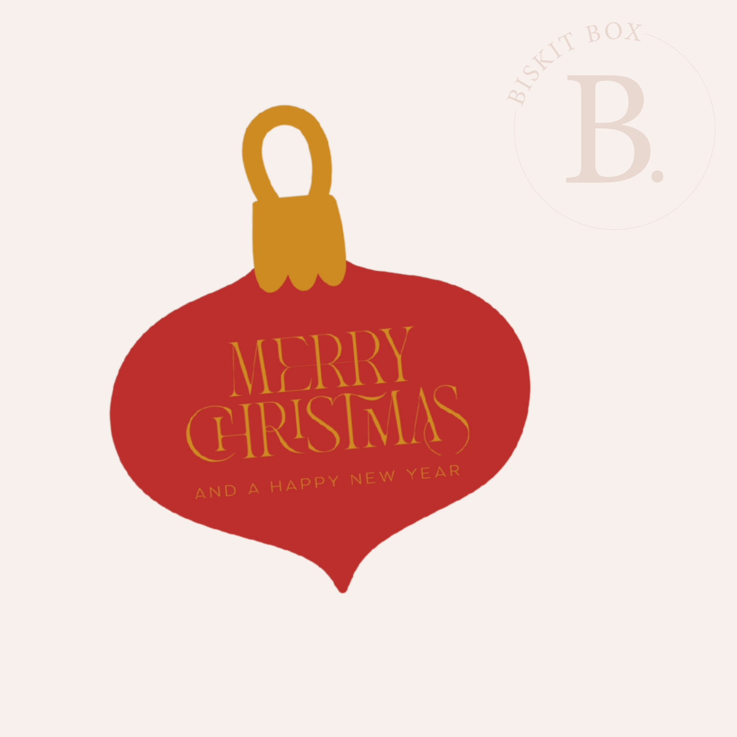 Red Merry Christmas Bauble