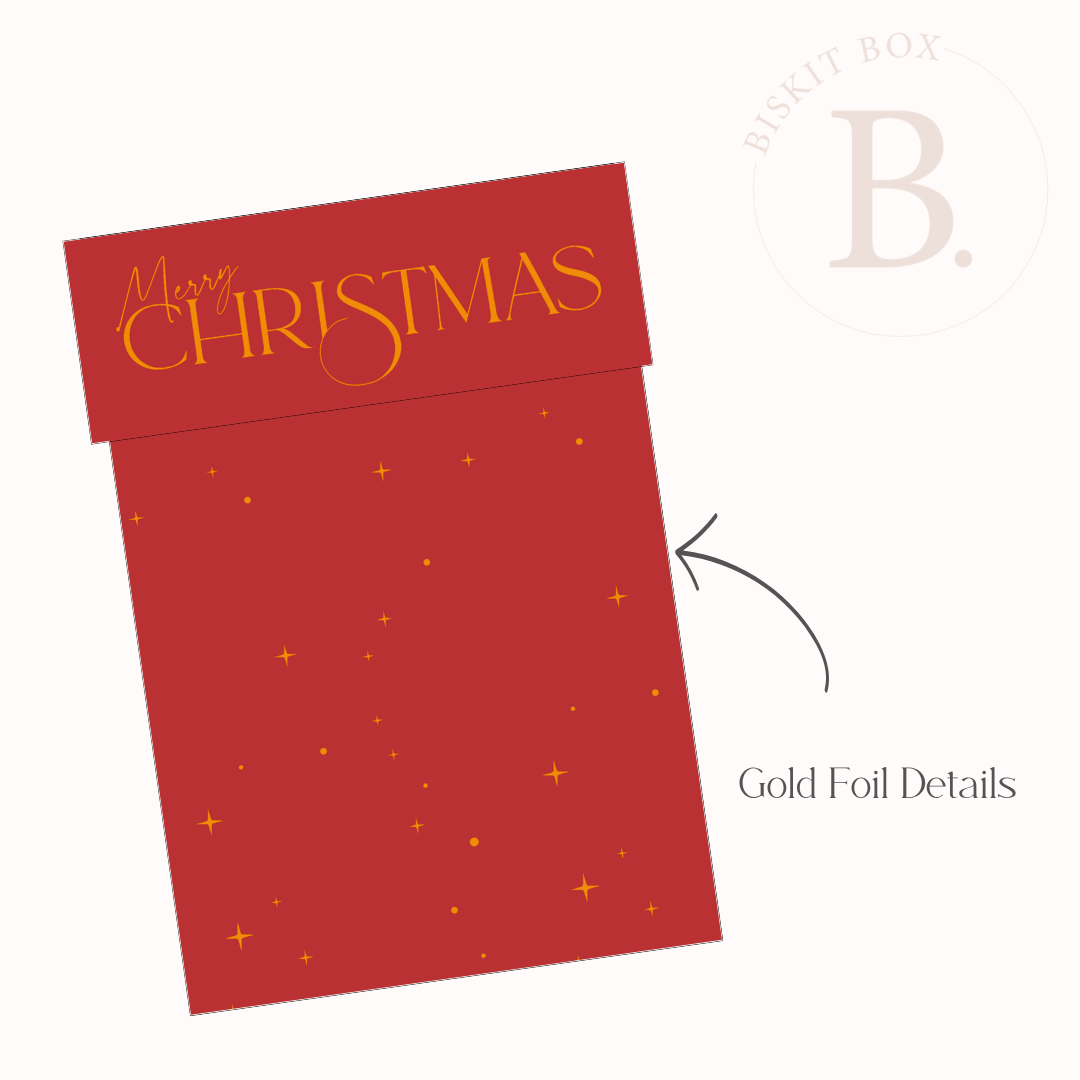 Red 'Merry Christmas' Bag Toppers - 25 pack