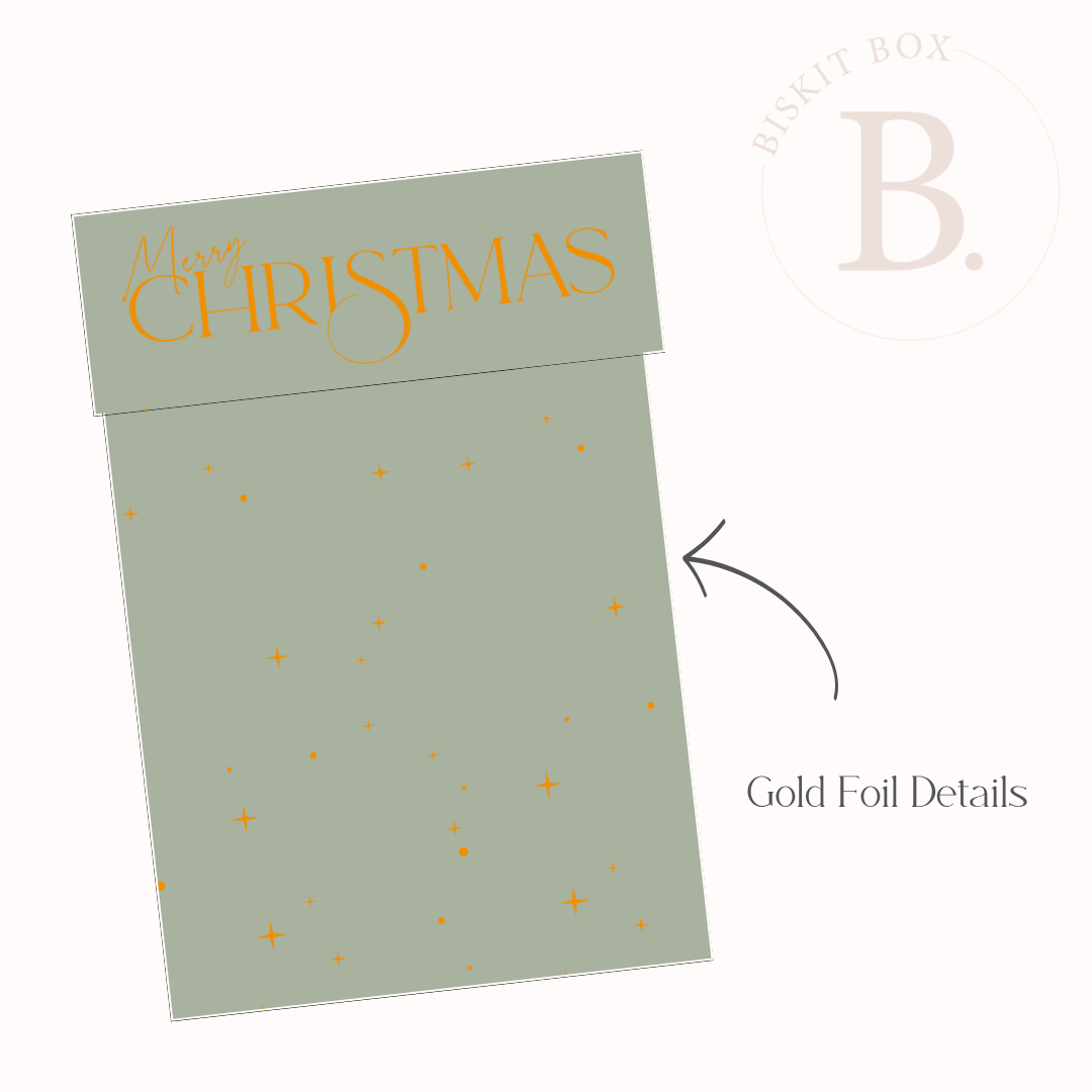 Green 'Merry Christmas' Bag Toppers - 25 pack