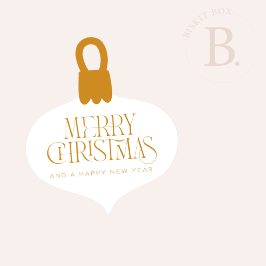 White Merry Christmas Bauble