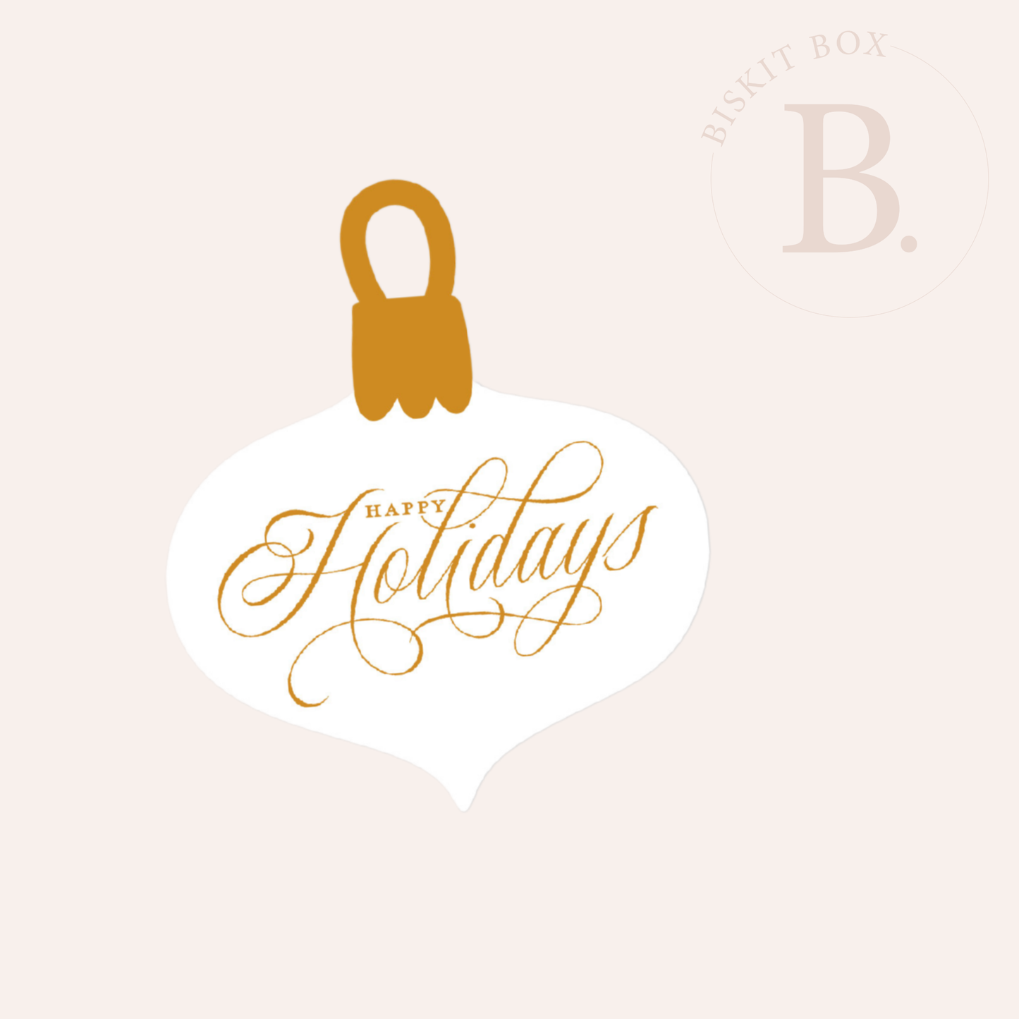 White 'Happy Holidays' Bauble