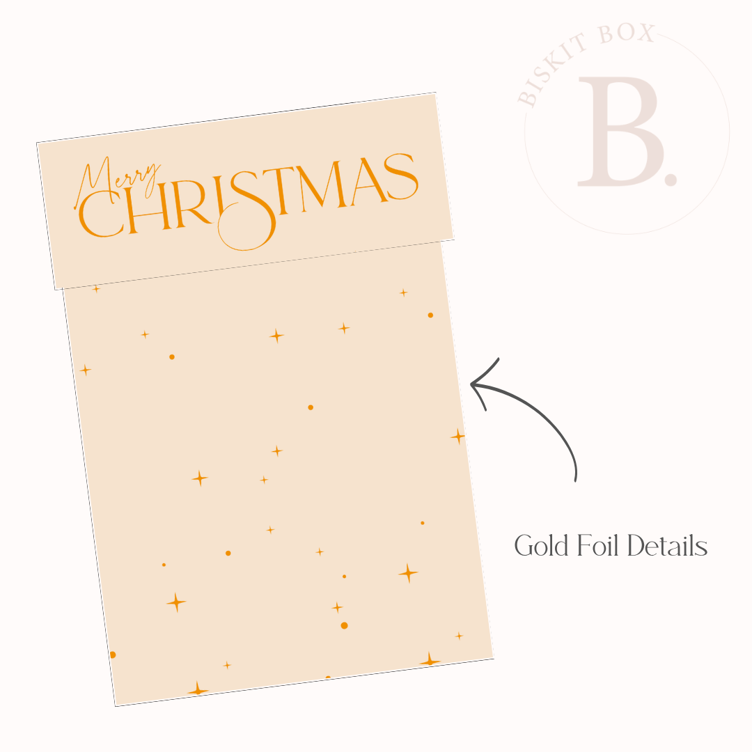 Natural 'Merry Christmas' Bag Toppers - 25 pack