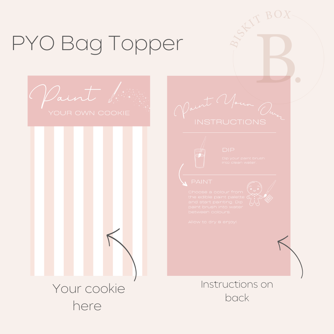Pink 'Paint Your Own' Bag Toppers - 25 pack
