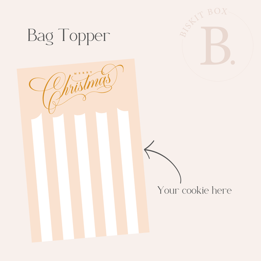 Beige 'Merry Christmas' Bag Toppers - 25 pack