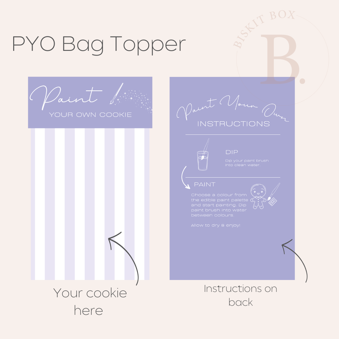 Purple 'Paint Your Own' Bag Toppers - 25 pack