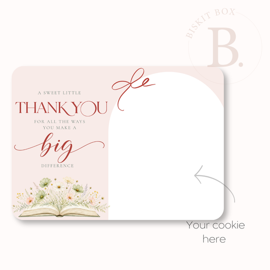 Teacher Thankyou Cookie Card- 25pk