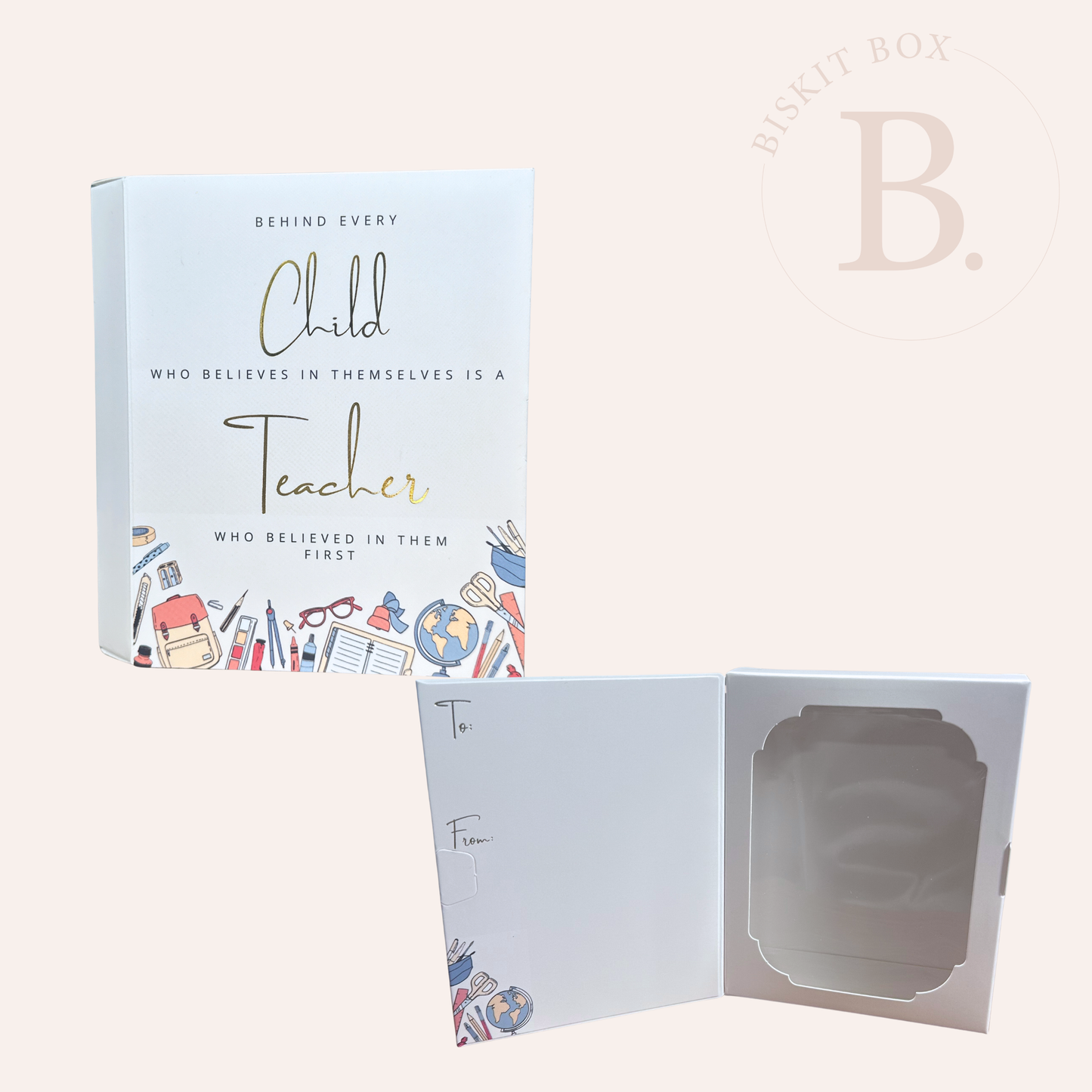 Teacher Appreciation Cookie/Card Box - 10PK