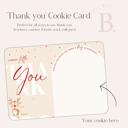 Thankyou Cookie Card- 25pk
