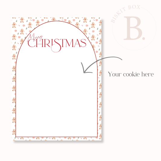 Christmas Pattern Arch 2026 Cookie Card- 25pk