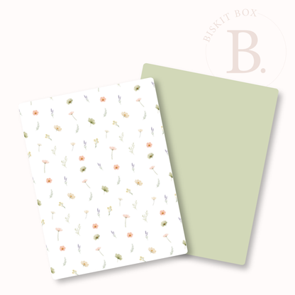 Floral-  Grease Resistant Cookie Boards - Pack 25 - 90mm x 120mm