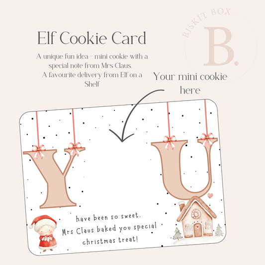Elf Cookie Card- 25pk