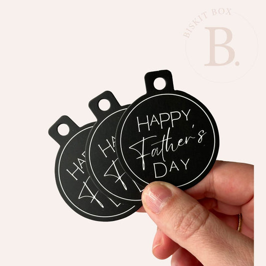 Happy Father's Day Gift Tag - 25 pk - Black