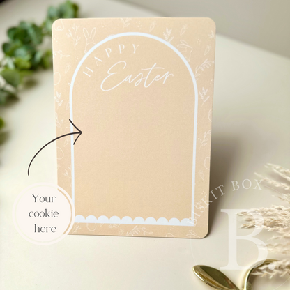 Happy Easter Arch Cookie Card -25pk - 2 Colours available