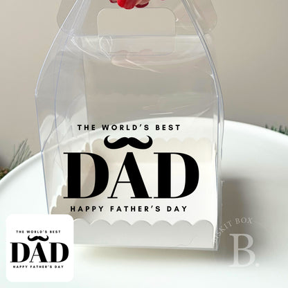 'World's Best Dad' Label - Pk 5