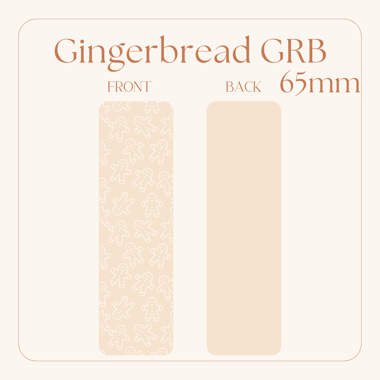 Gingerbread Grease Resistant Cookie Boards - Pack 25 - 65mm x 220mm - 3 Colours