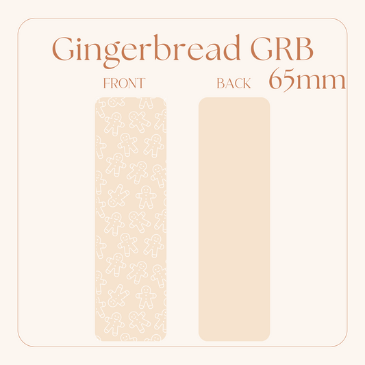 Gingerbread Stripe Grease Resistant Cookie Boards - Pack 25 - 65mm x 220mm - 3 Colours