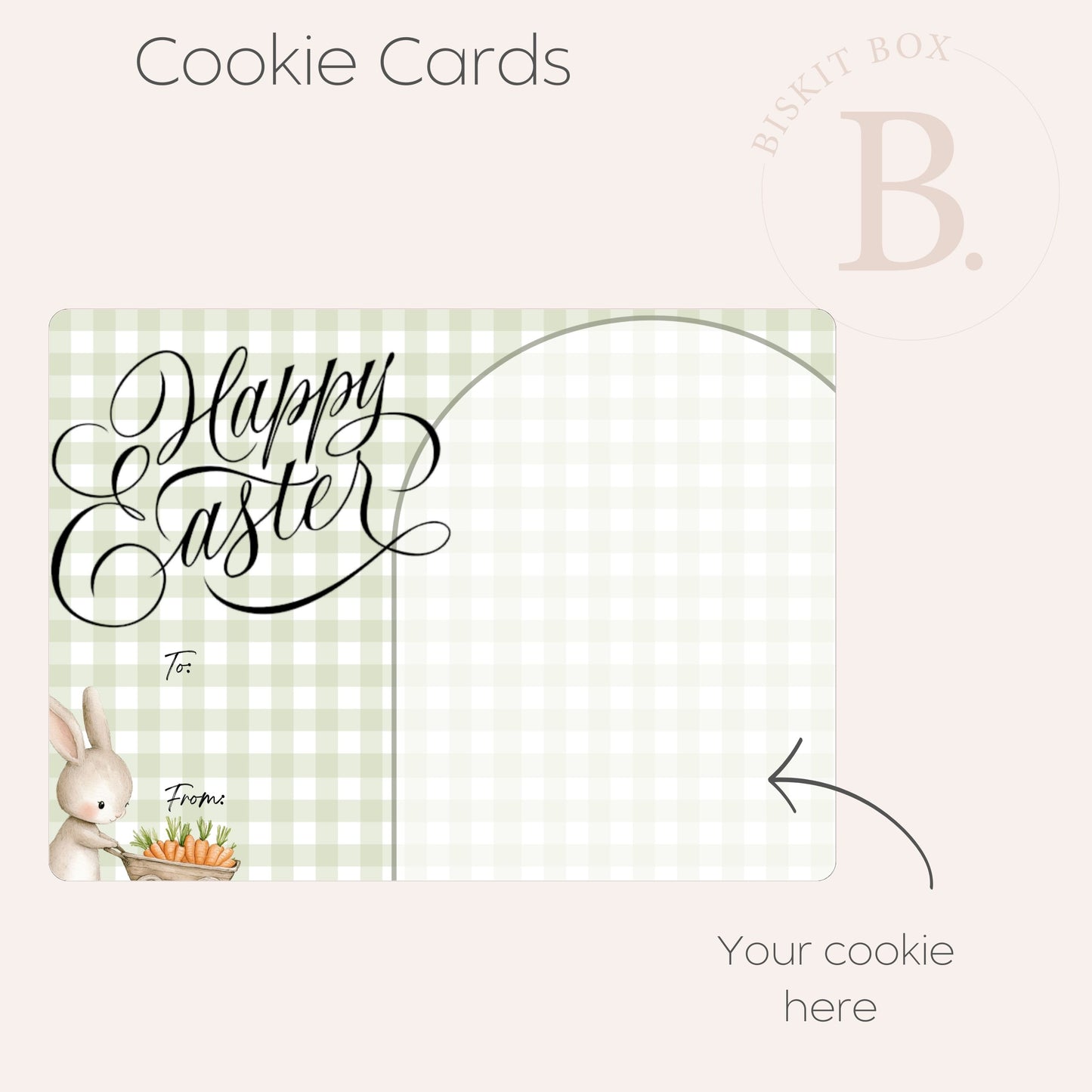 Happy Easter Cookie Card -25pk