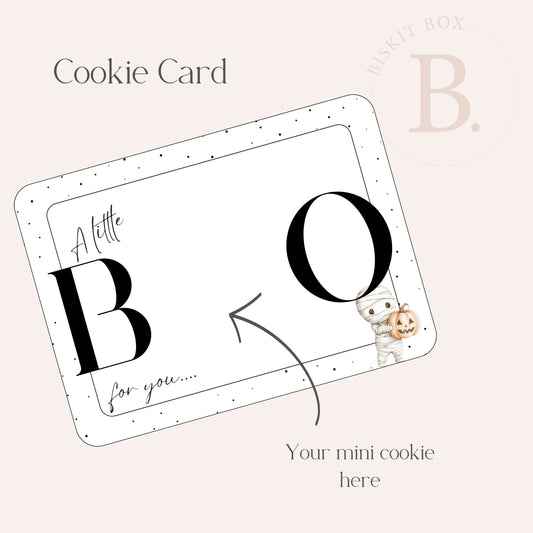 Halloween 'Little Boo'  Cookie Card  - 25pk