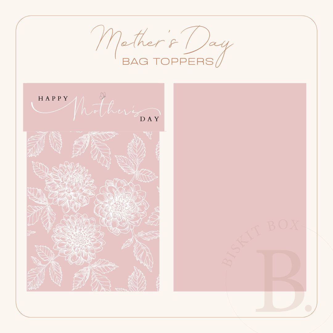 Happy Mothers Day Bag Topper - 25 pack - Pink Delia