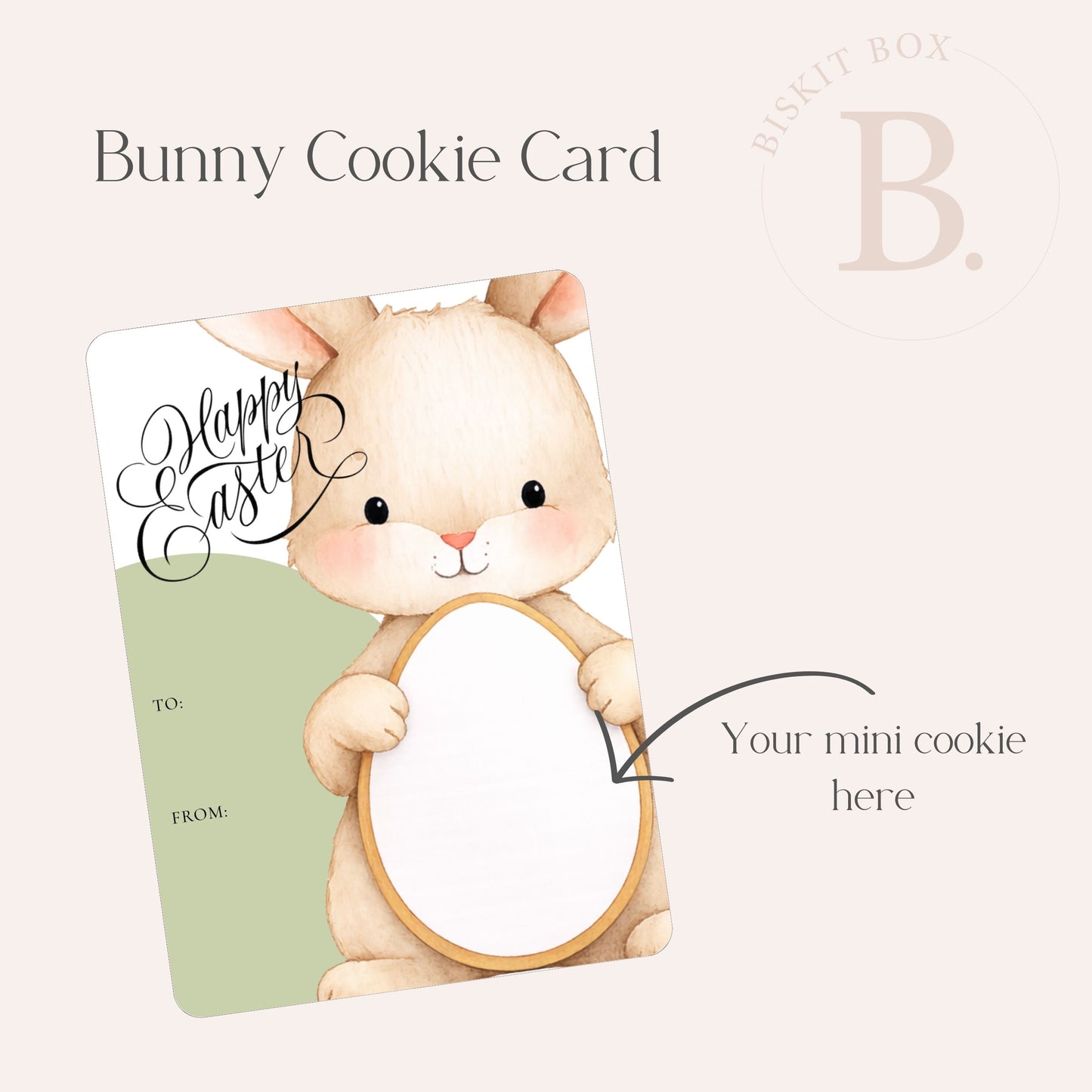 Bunny Cookie Card -25pk