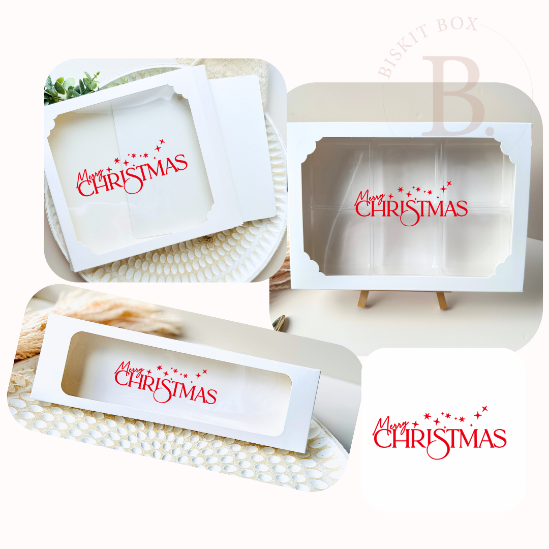 Merry Christmas Red Foil Decal - 5pk