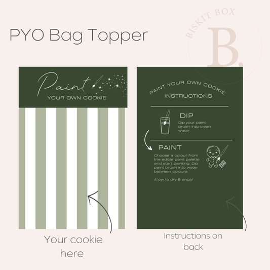 Green 'Paint Your Own' Bag Toppers - 25 pack