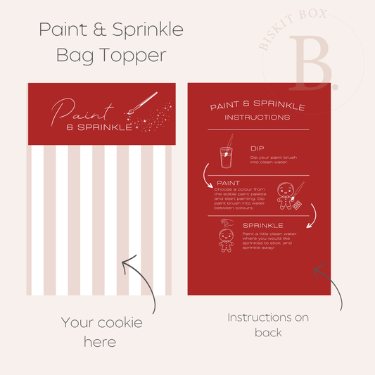 Red & Pink 'Paint & Sprinkle' Bag Toppers - 25 pack