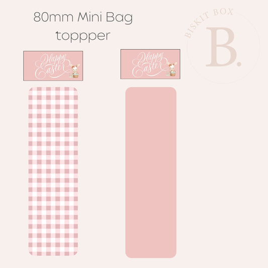 'Happy Easter' Mini Bag Topper - Pink (25pack)