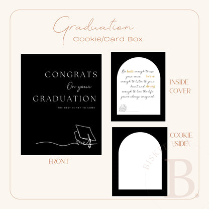 'Graduation' Cookie/Card Box - 10PK